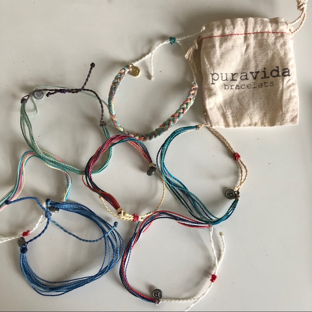 Lot of 7 pura vida adjustable bracelets